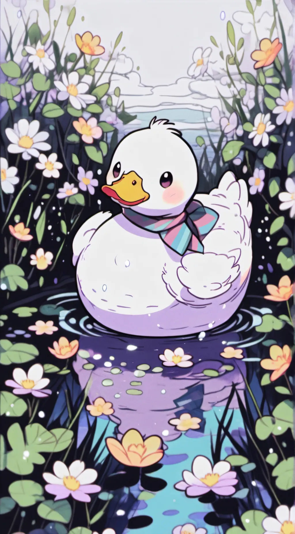 ai character: lucifer ducky boy! background