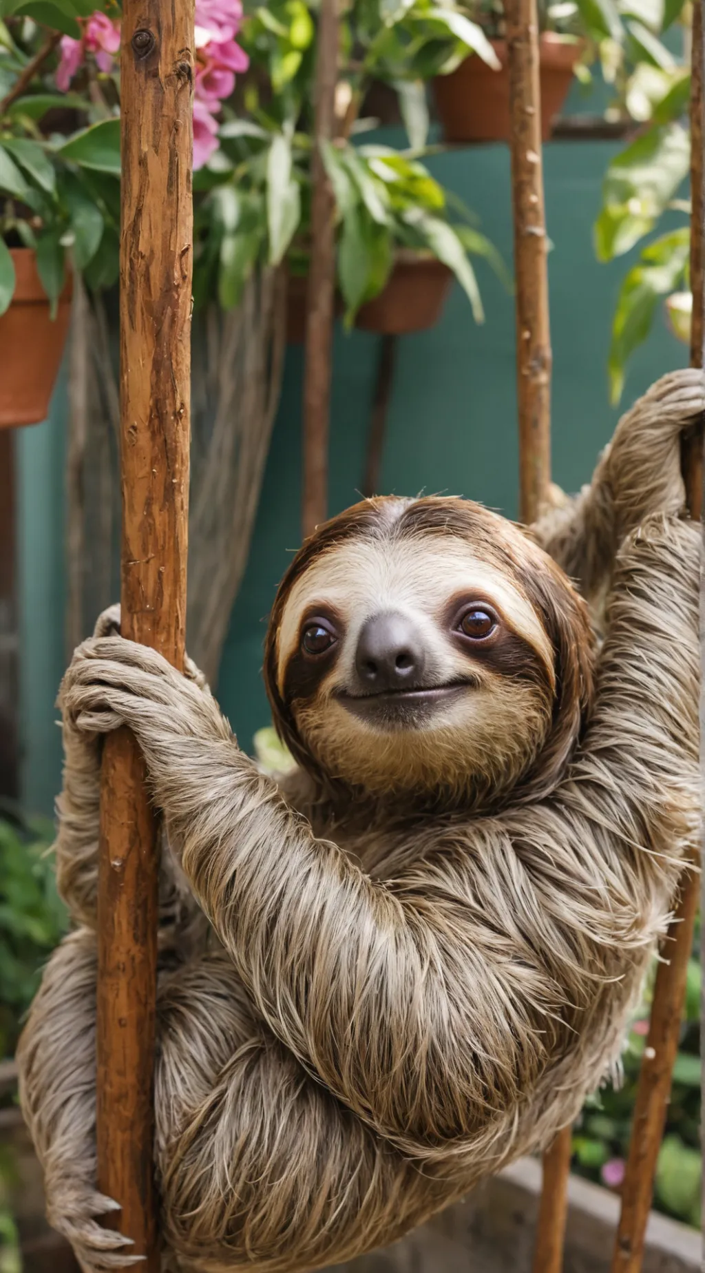 ai character: Sloth Girl Furry background