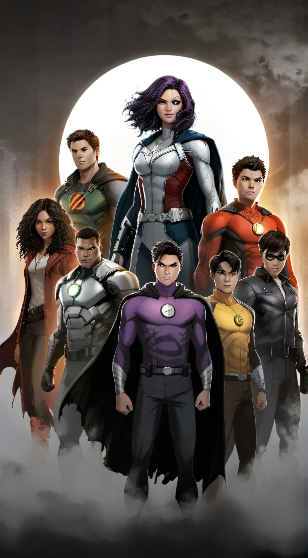 ai character: Titans DC background