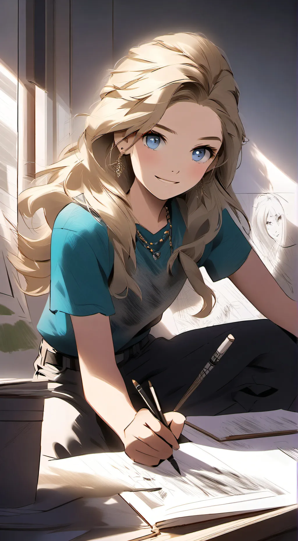 ai character: Rose background