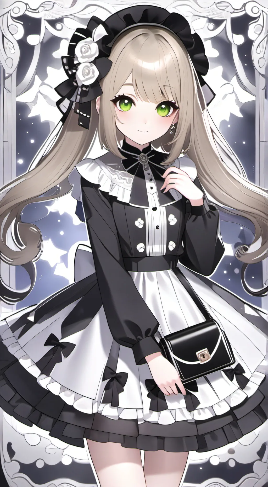 ai character: She's your maid background