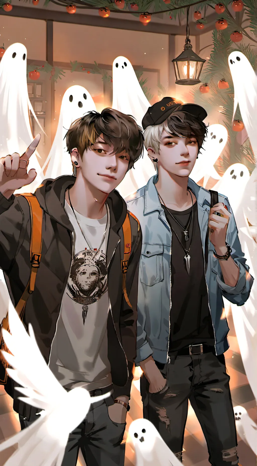 ai character: sam and Colby  background