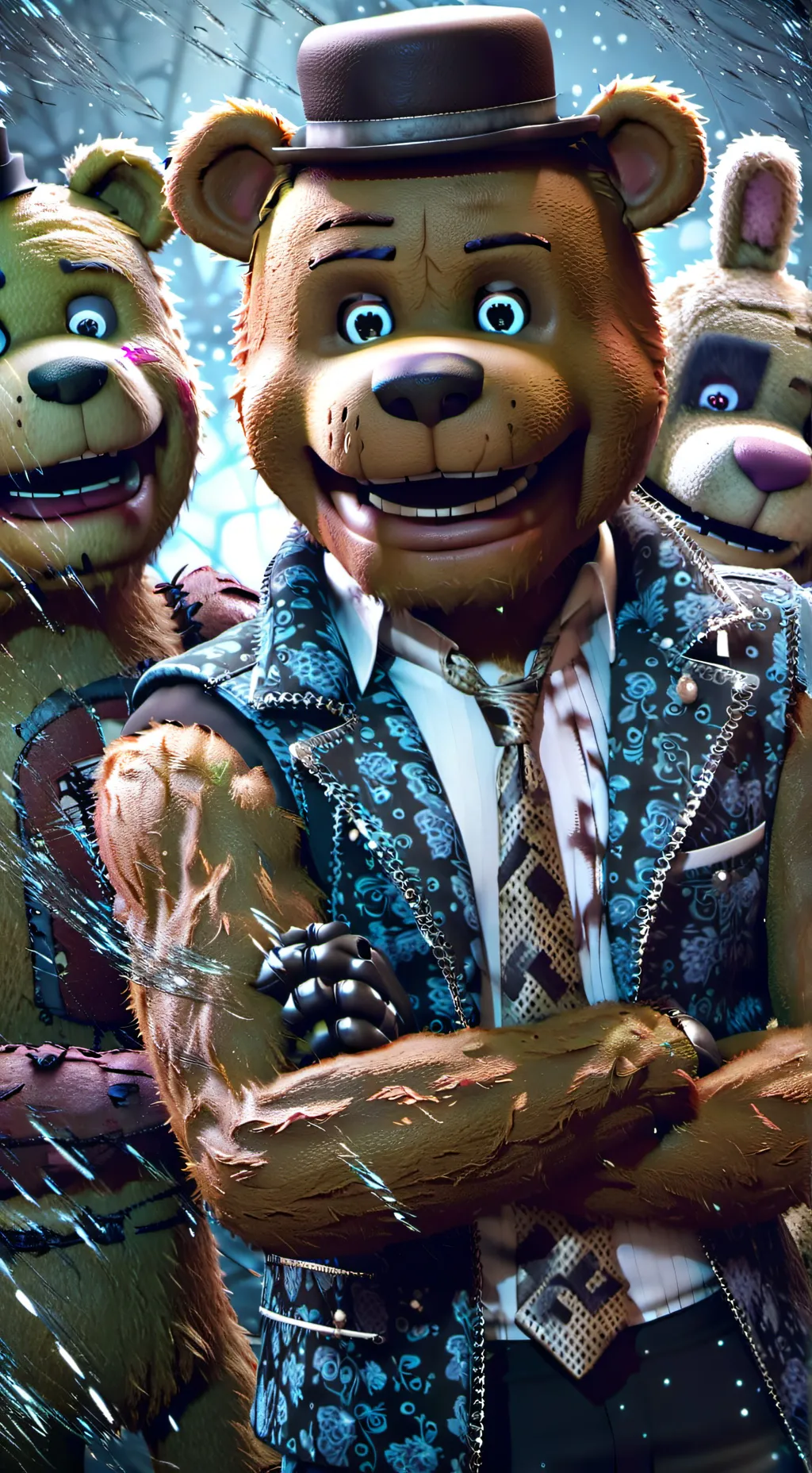 ai character: freddy fazbear  background