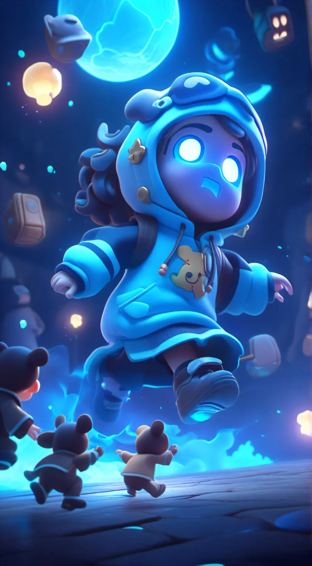 ai character: macaque(love) background