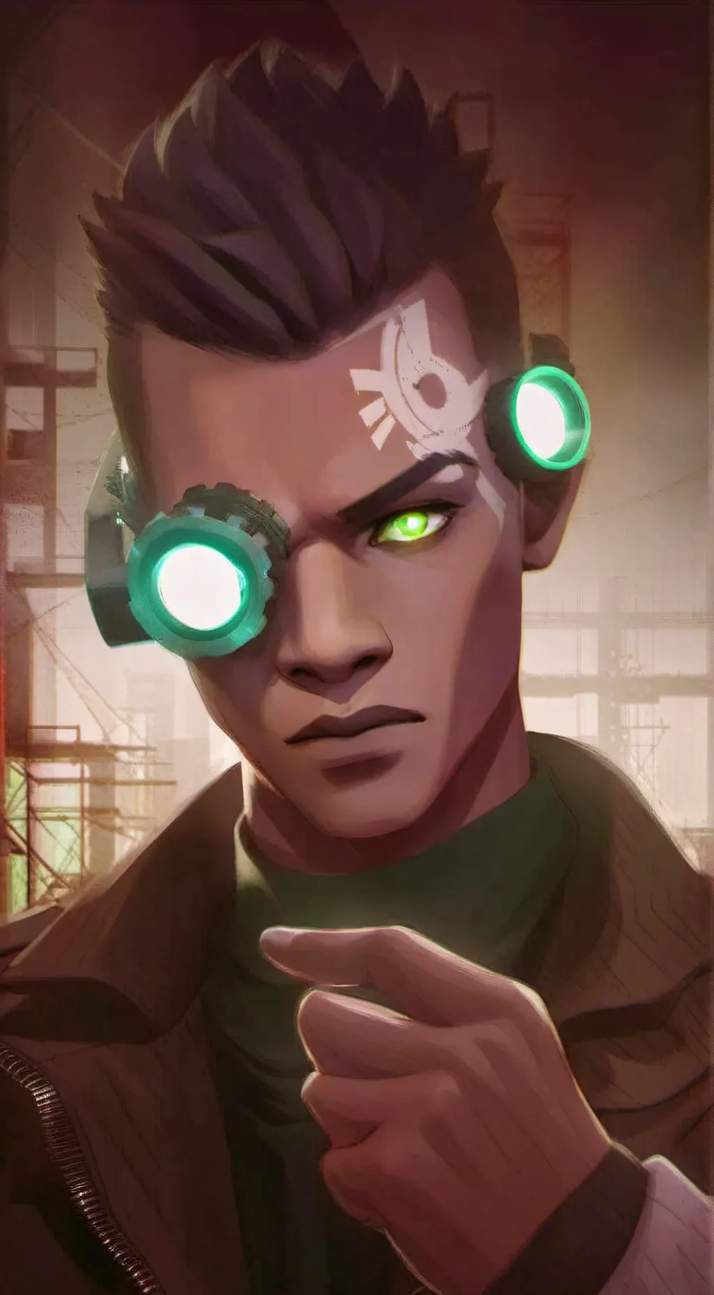 ai character: Ekko background