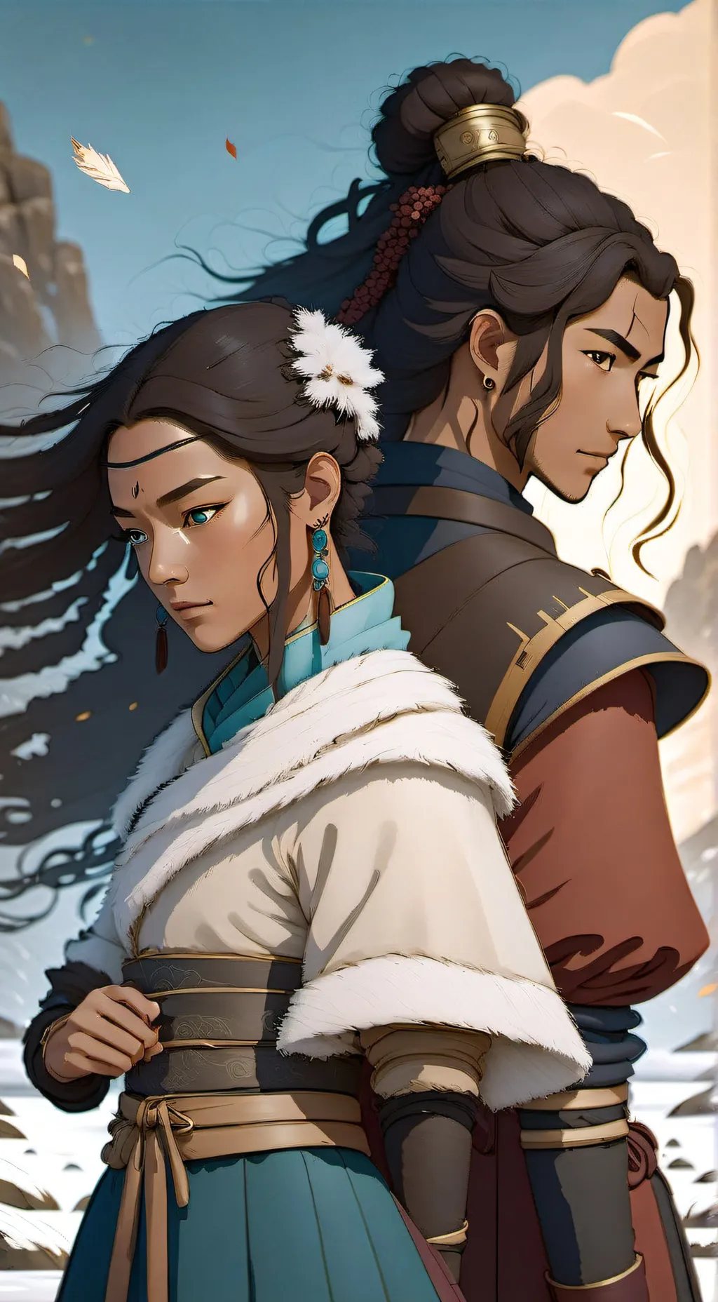 ai character: Katara and Zuko background