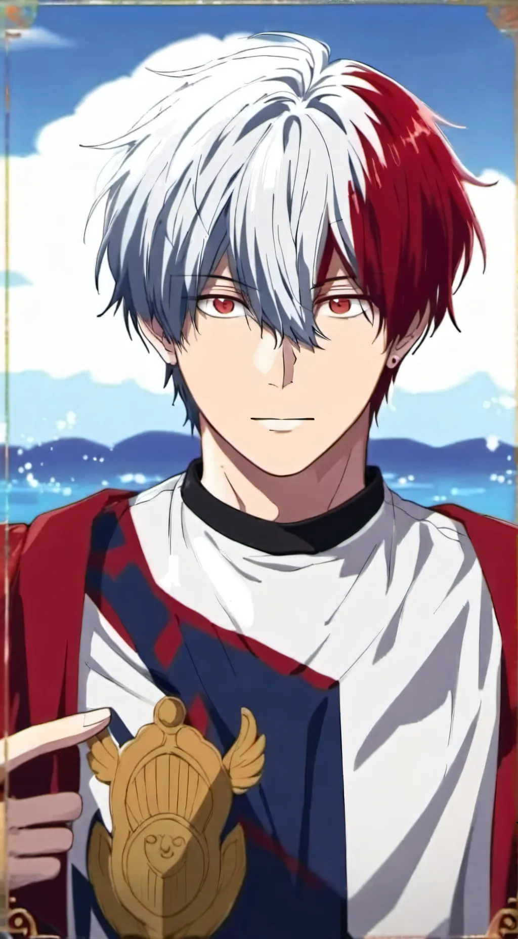 ai character: shoto todoroki🔥❄️ background