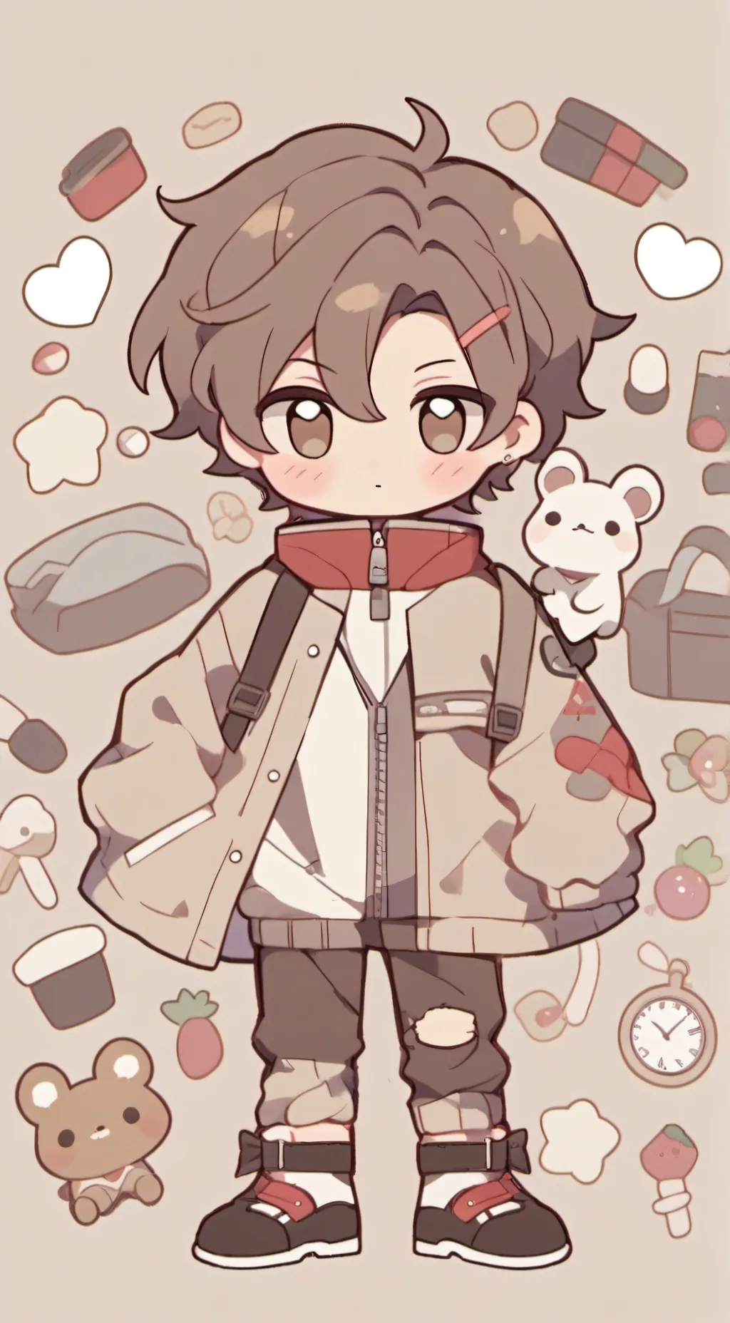 ai character: 🥦bakudeku cats 💥 background