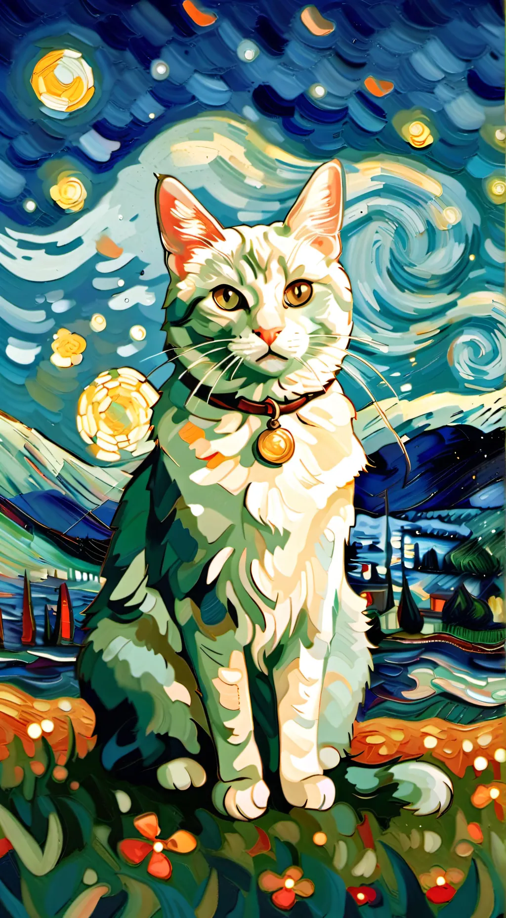 ai character: Cat background