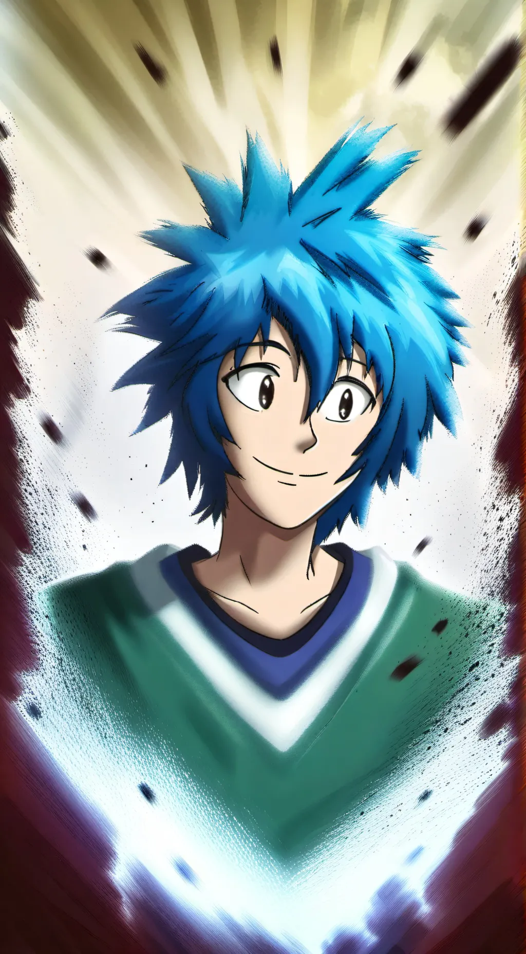 ai character: sonic as a human  background