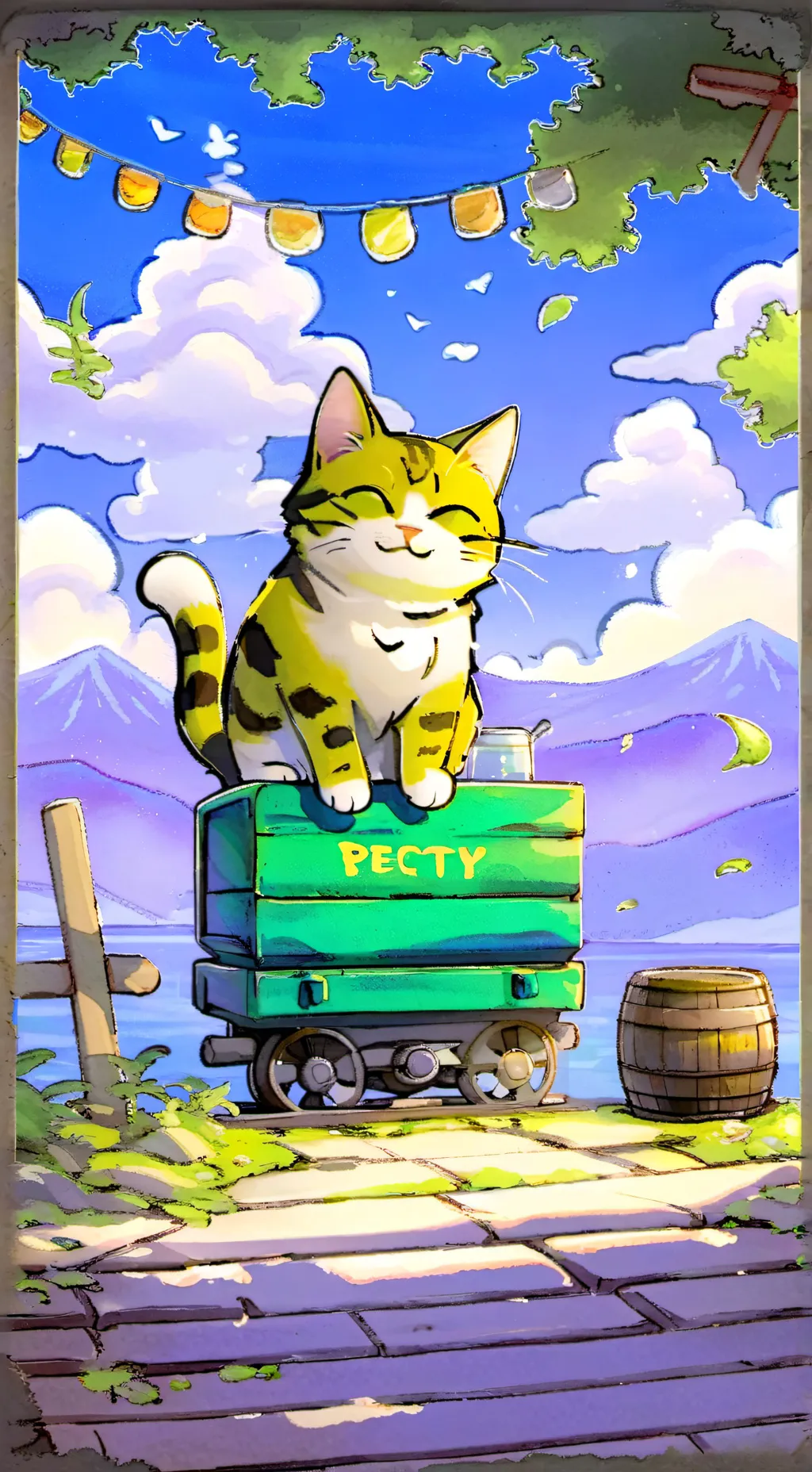 ai character: poisond cat background