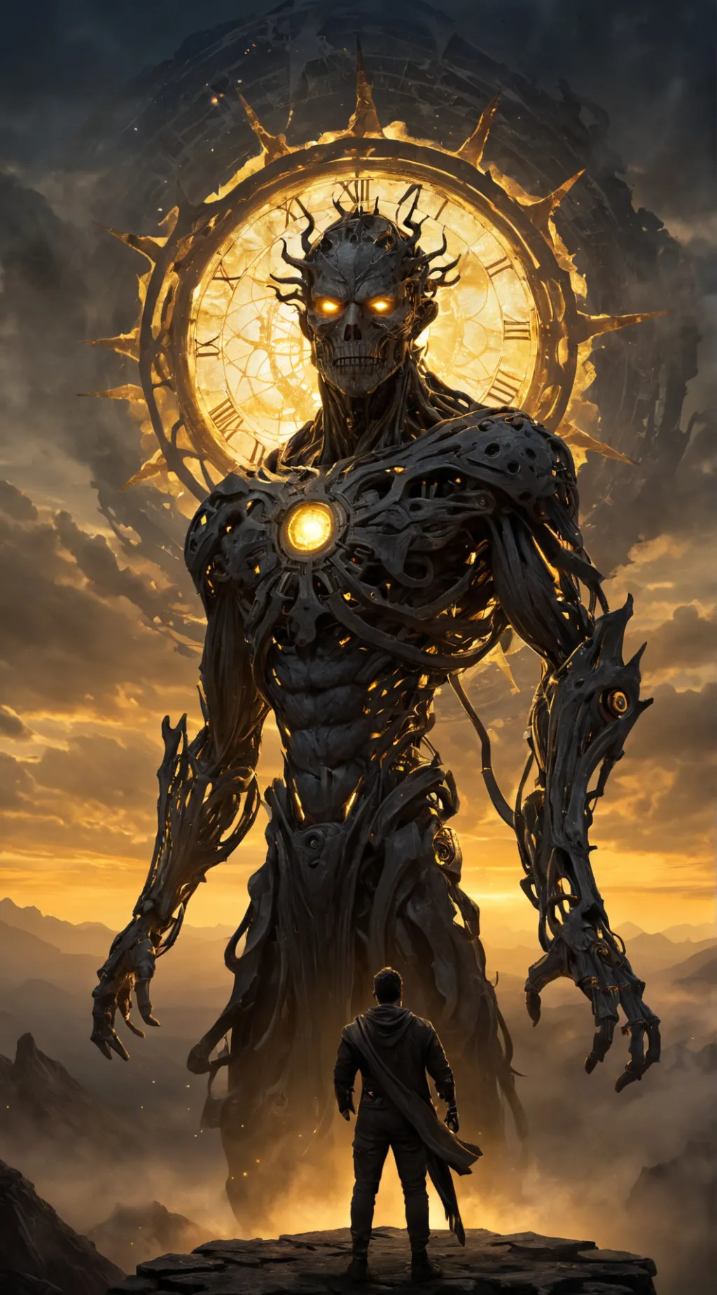 ai character: Sinister Clockman background