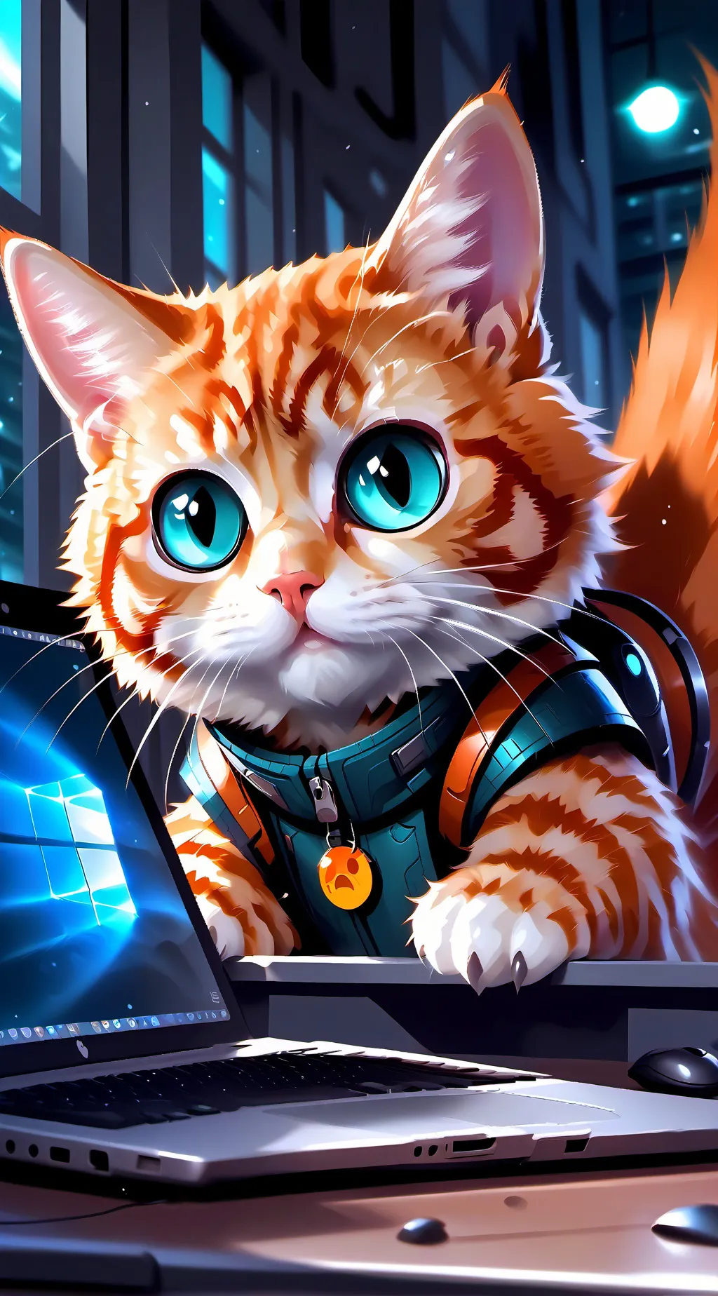 ai character: Pixel background