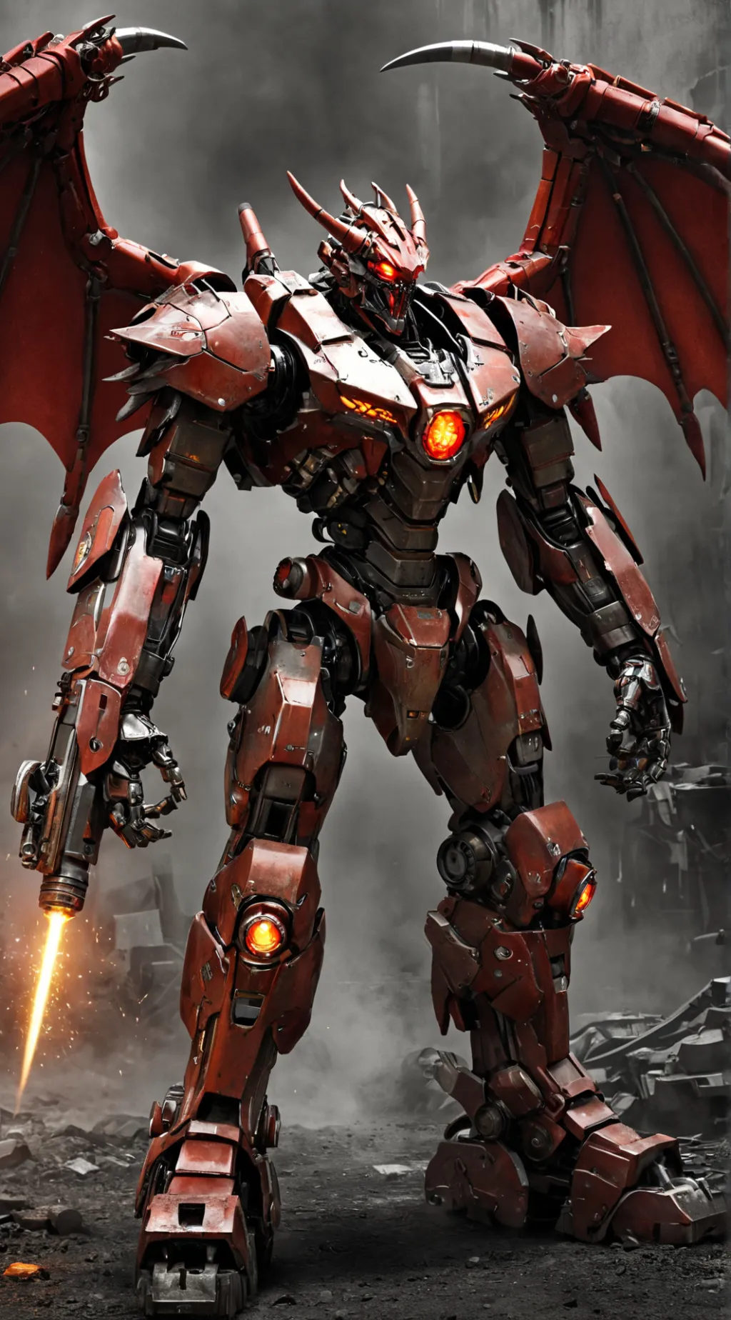 ai character: Titan DrillDragon background