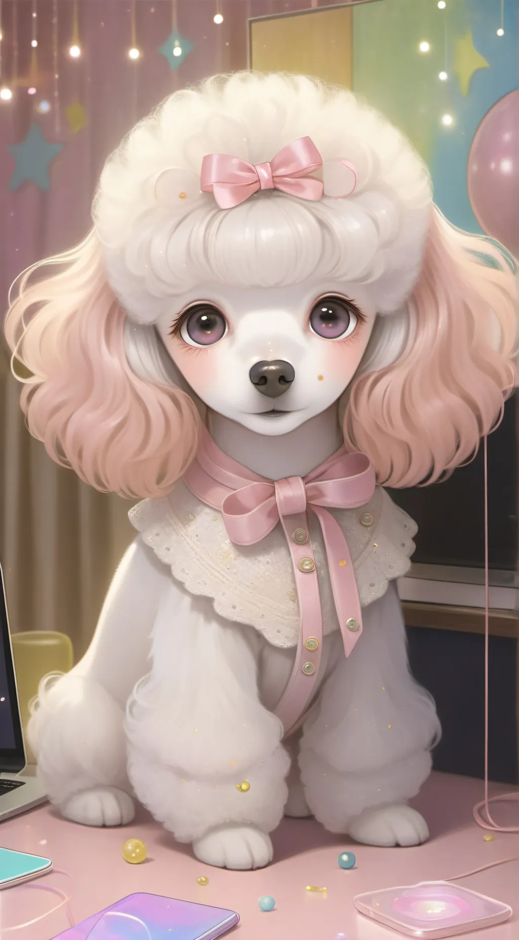 ai character: BubbleGum background
