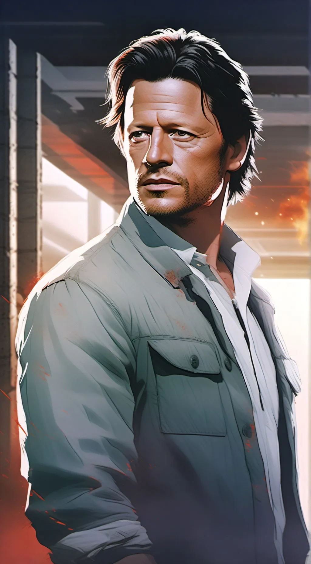 ai character: Costas Mandylor background