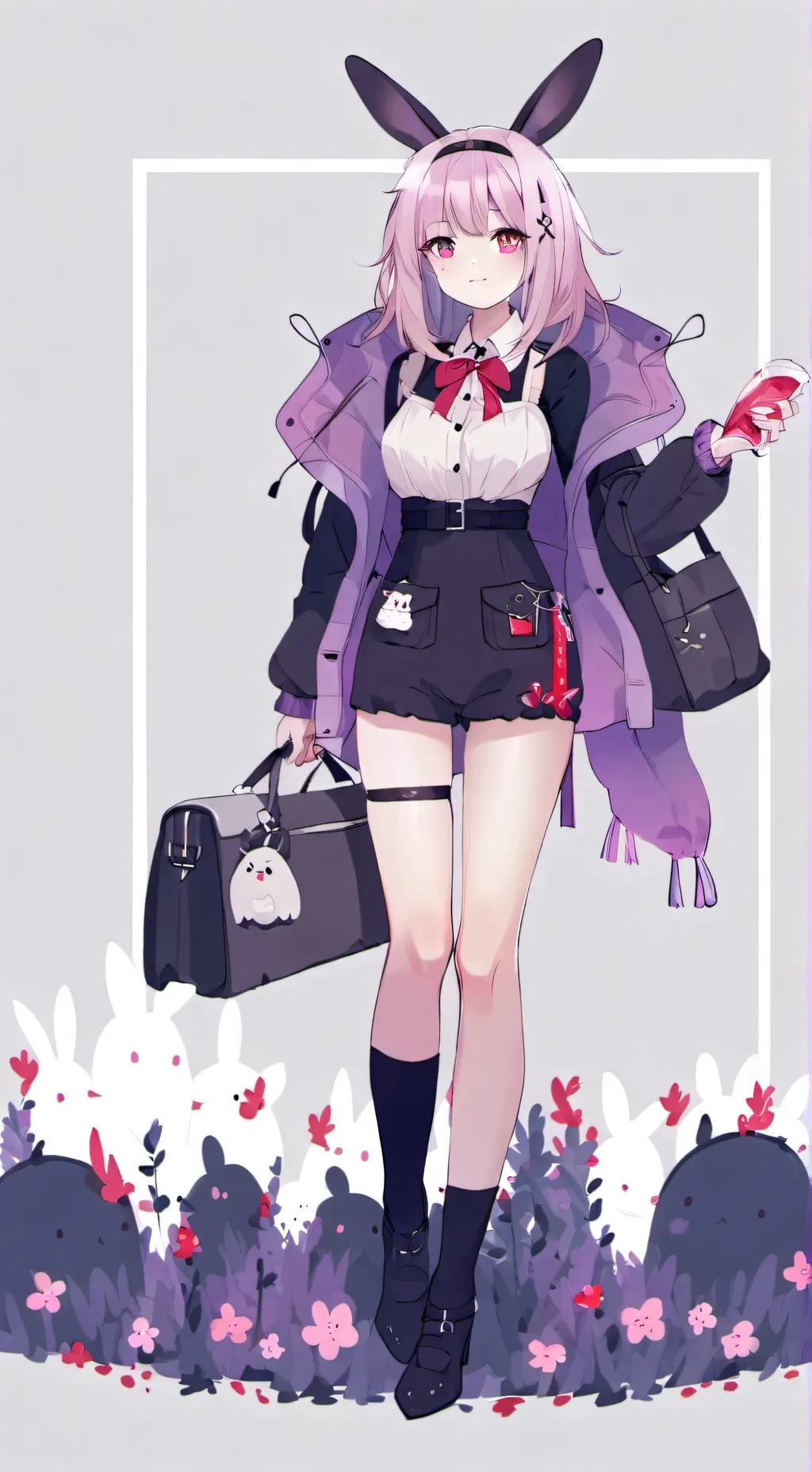 ai character: bunny girl background