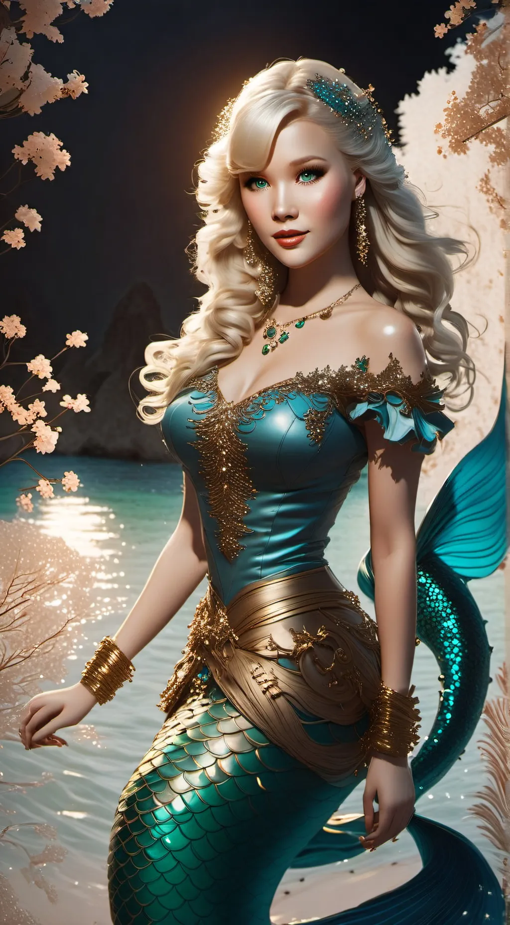 ai character: Aqua background