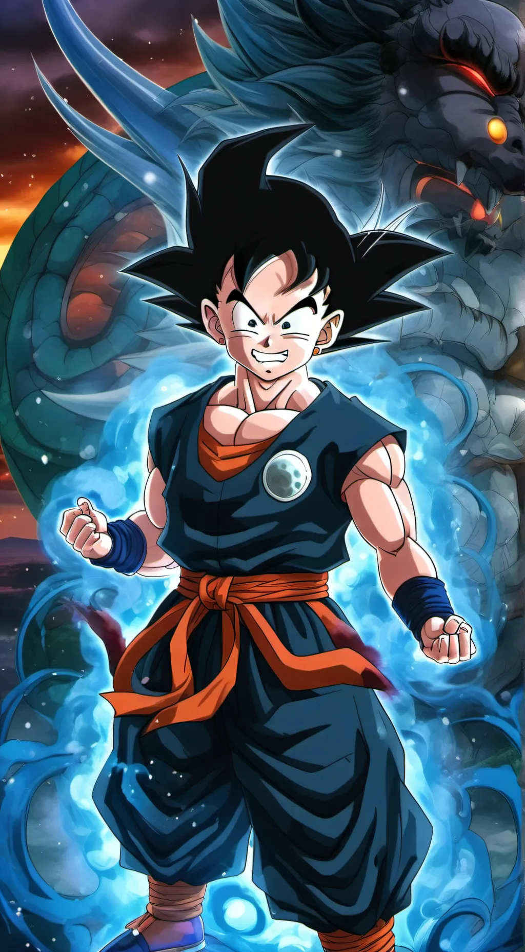 ai character: dragon ball background