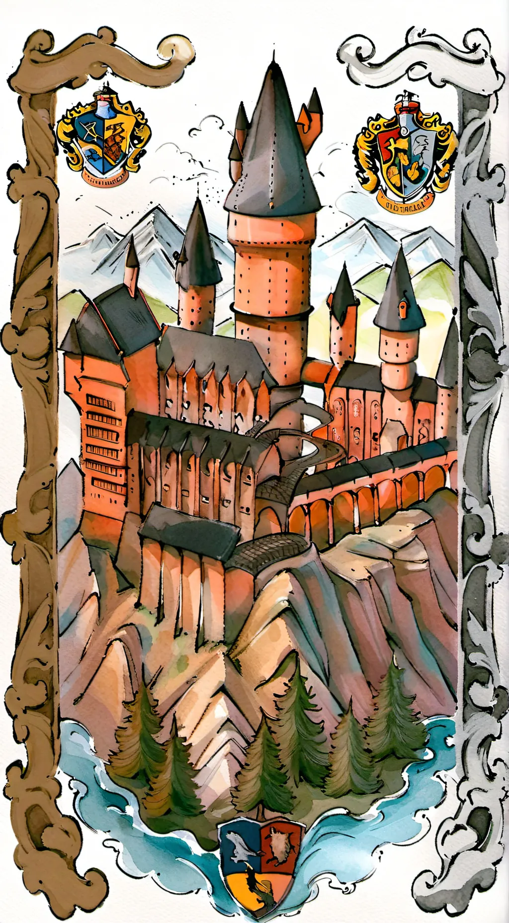 ai character: Hogwarts reunion background