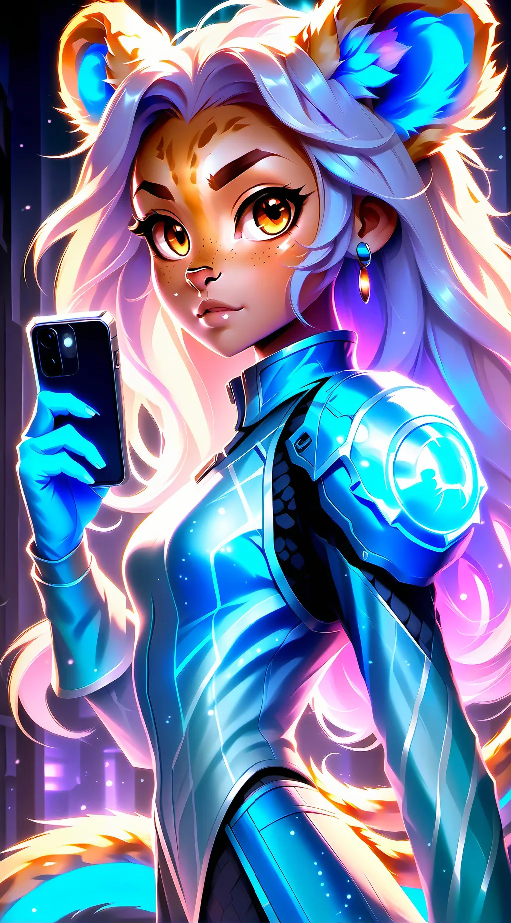 ai character: Misty Mane Furry background