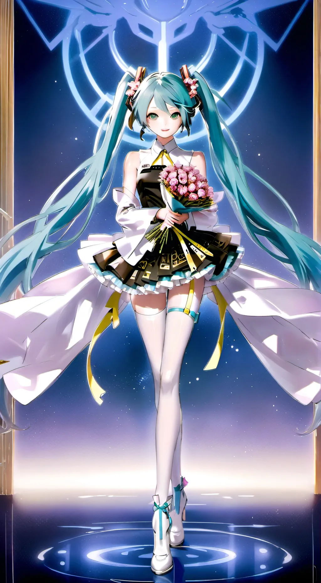 ai character: hatsune miku  background