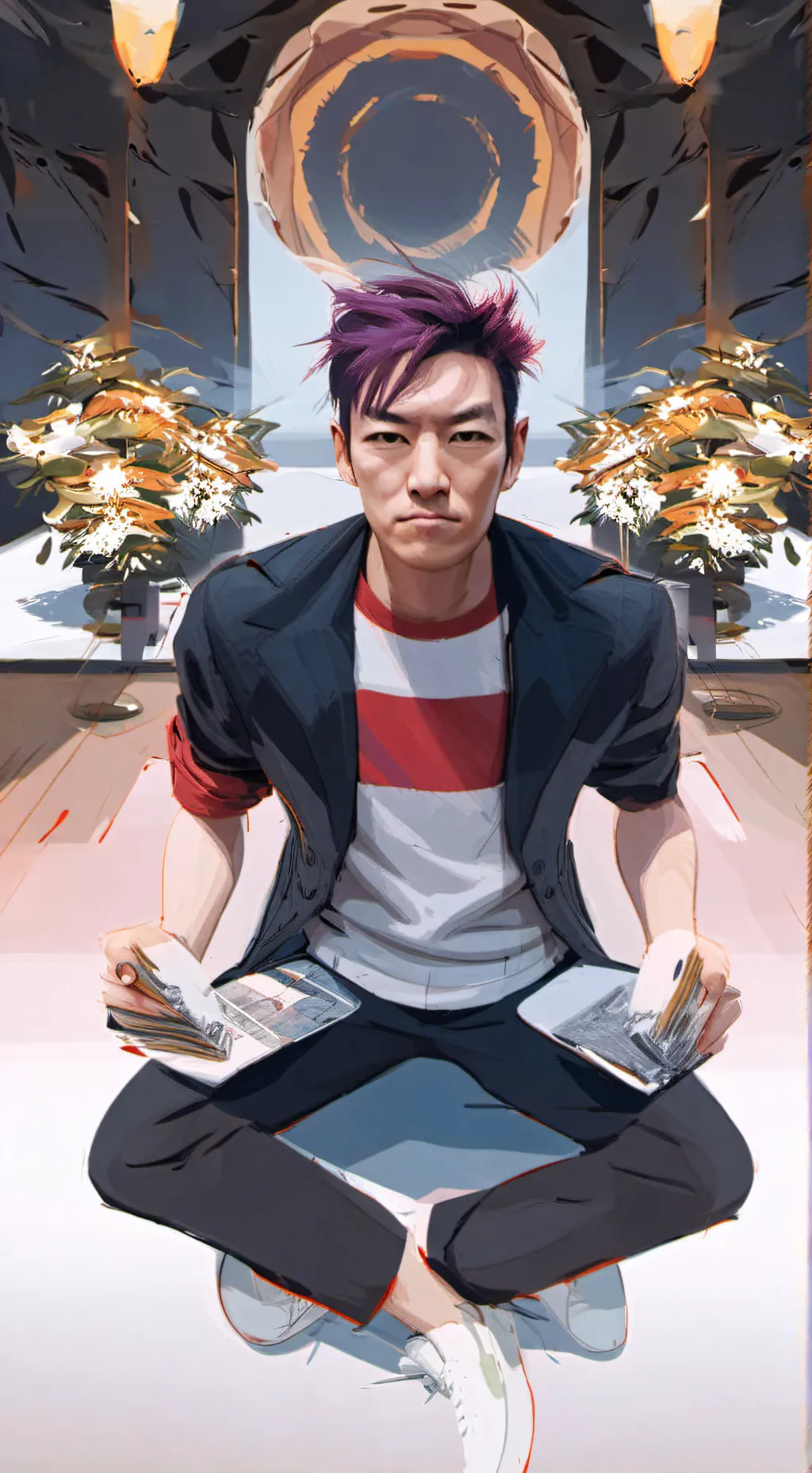 ai character: THANOS SQUID GAME background