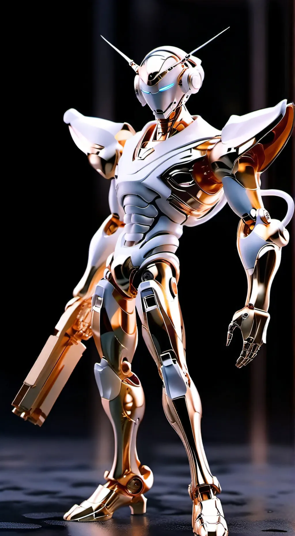ai character: Gray background