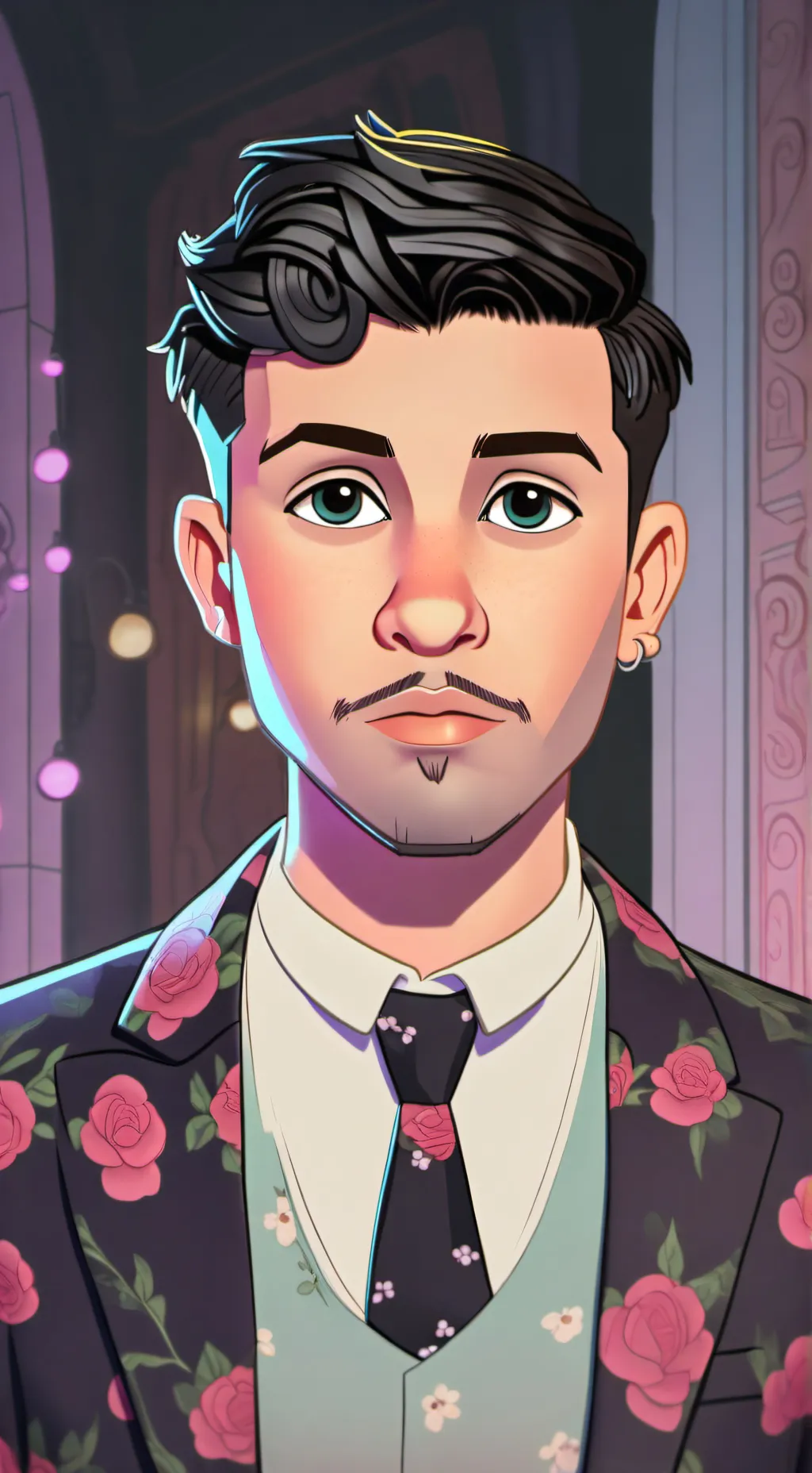 ai character: badbunny background