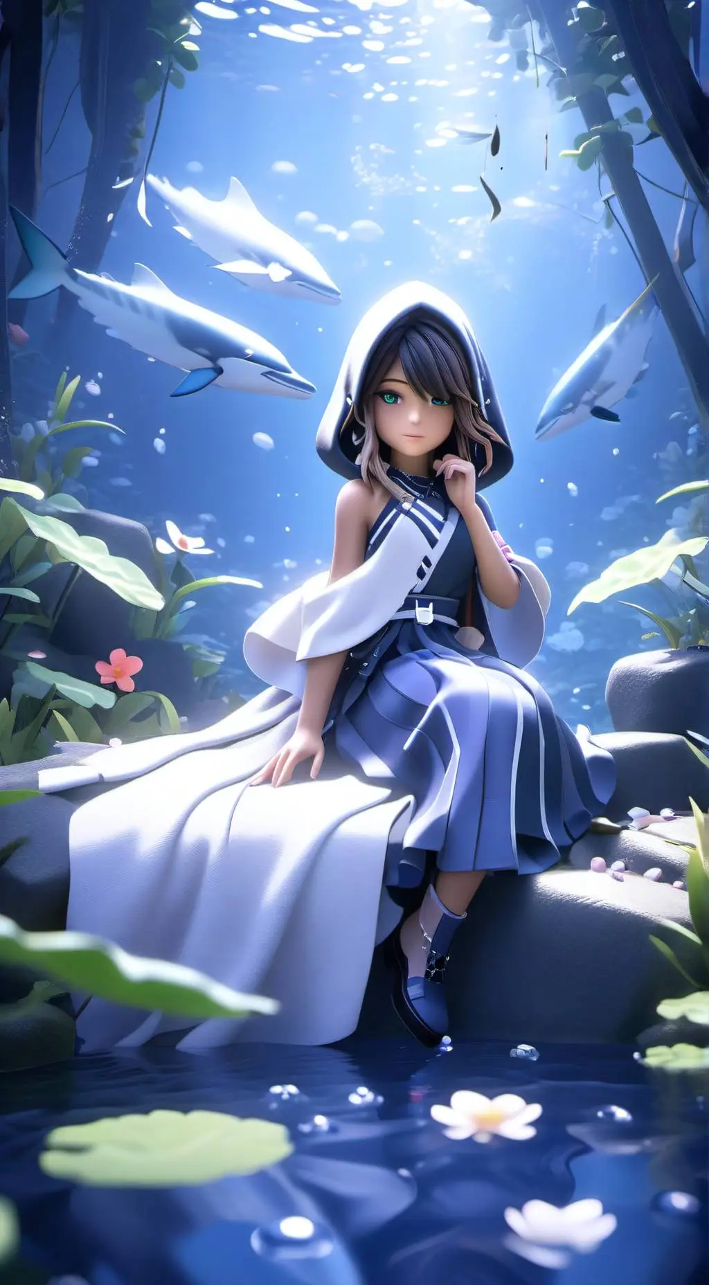 ai character: dandys world but.. background