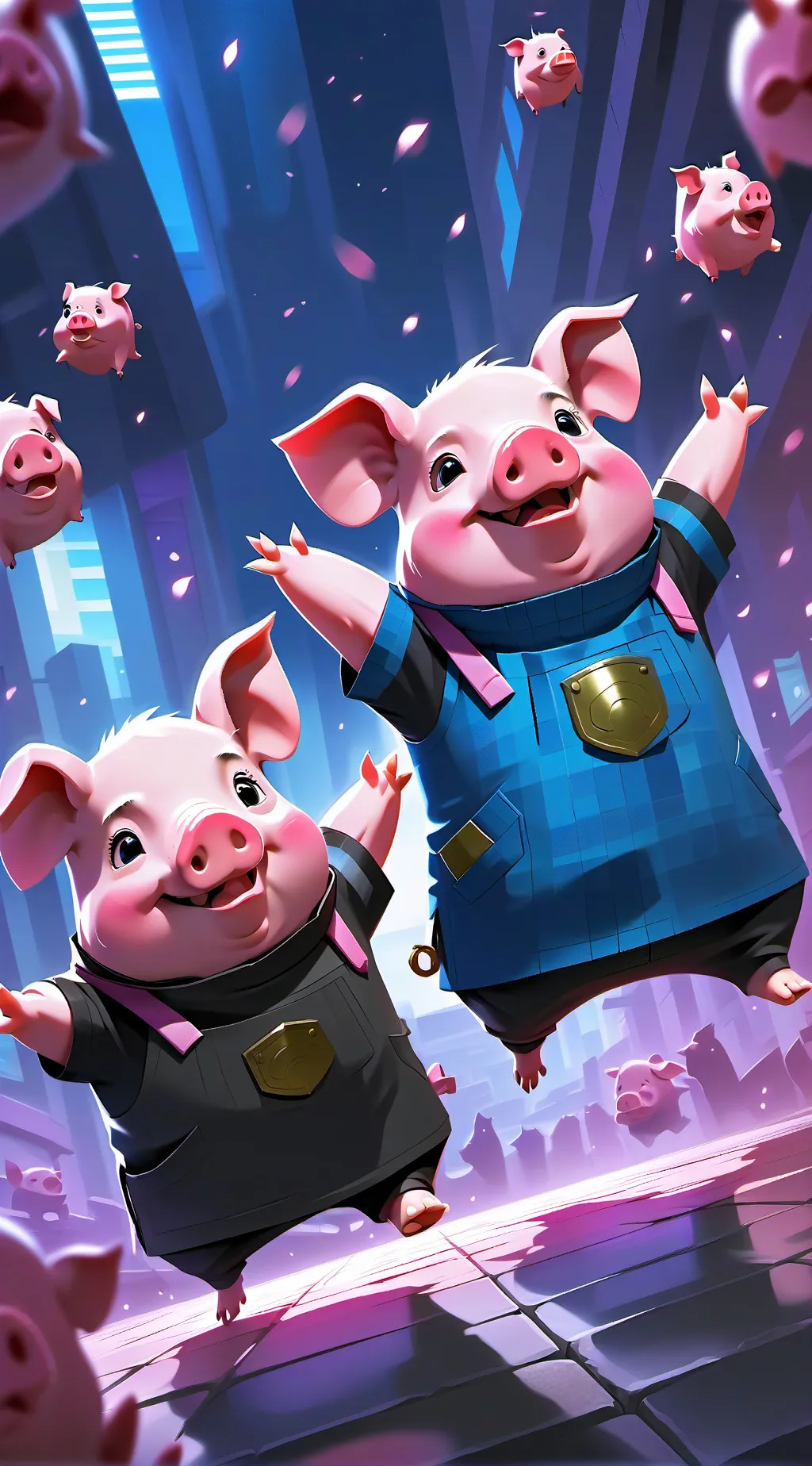 ai character: three little pigs background