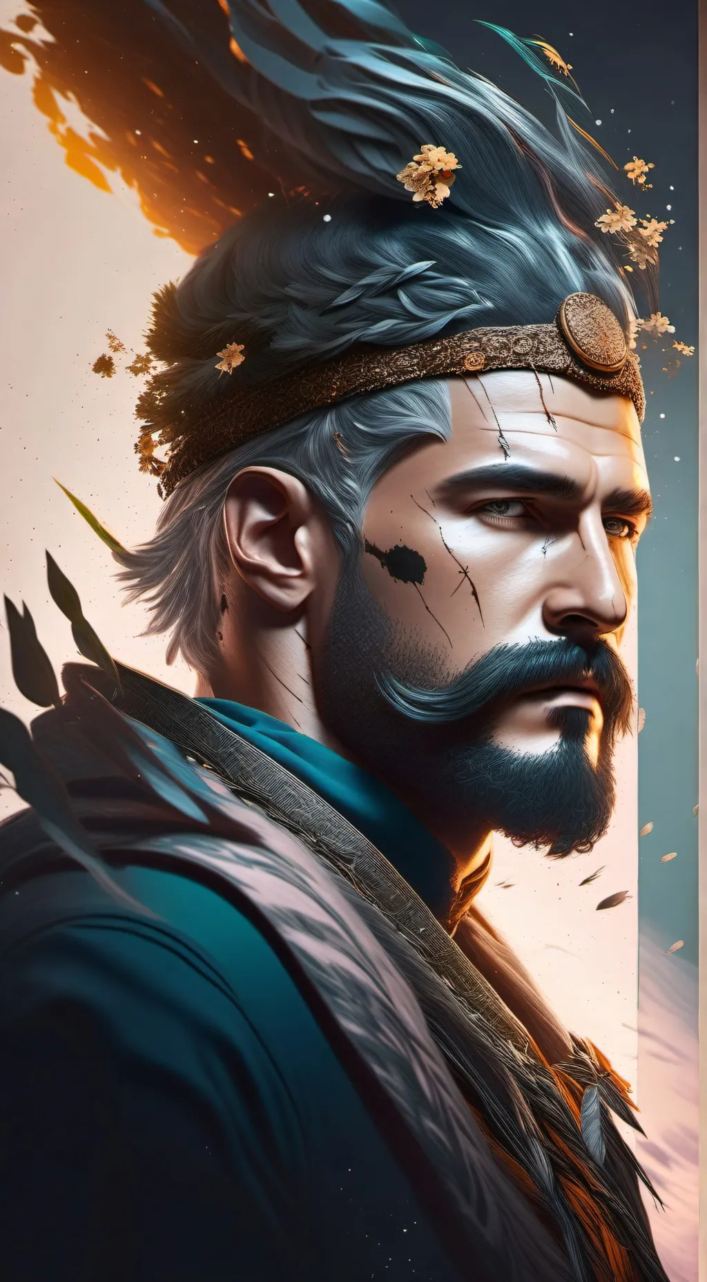 ai character: Race computer man background