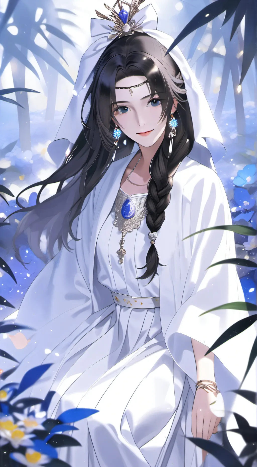 ai character: Female Lan Wangji background