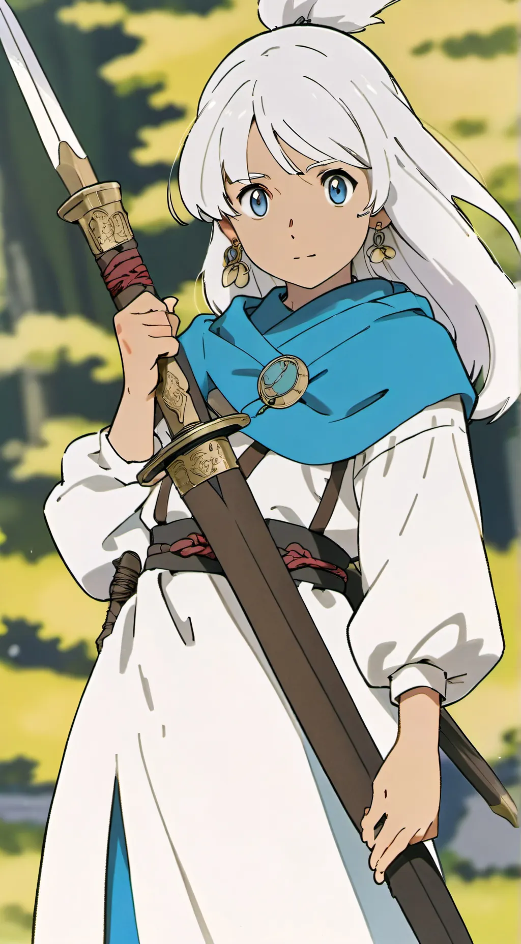 ai character: Silver background