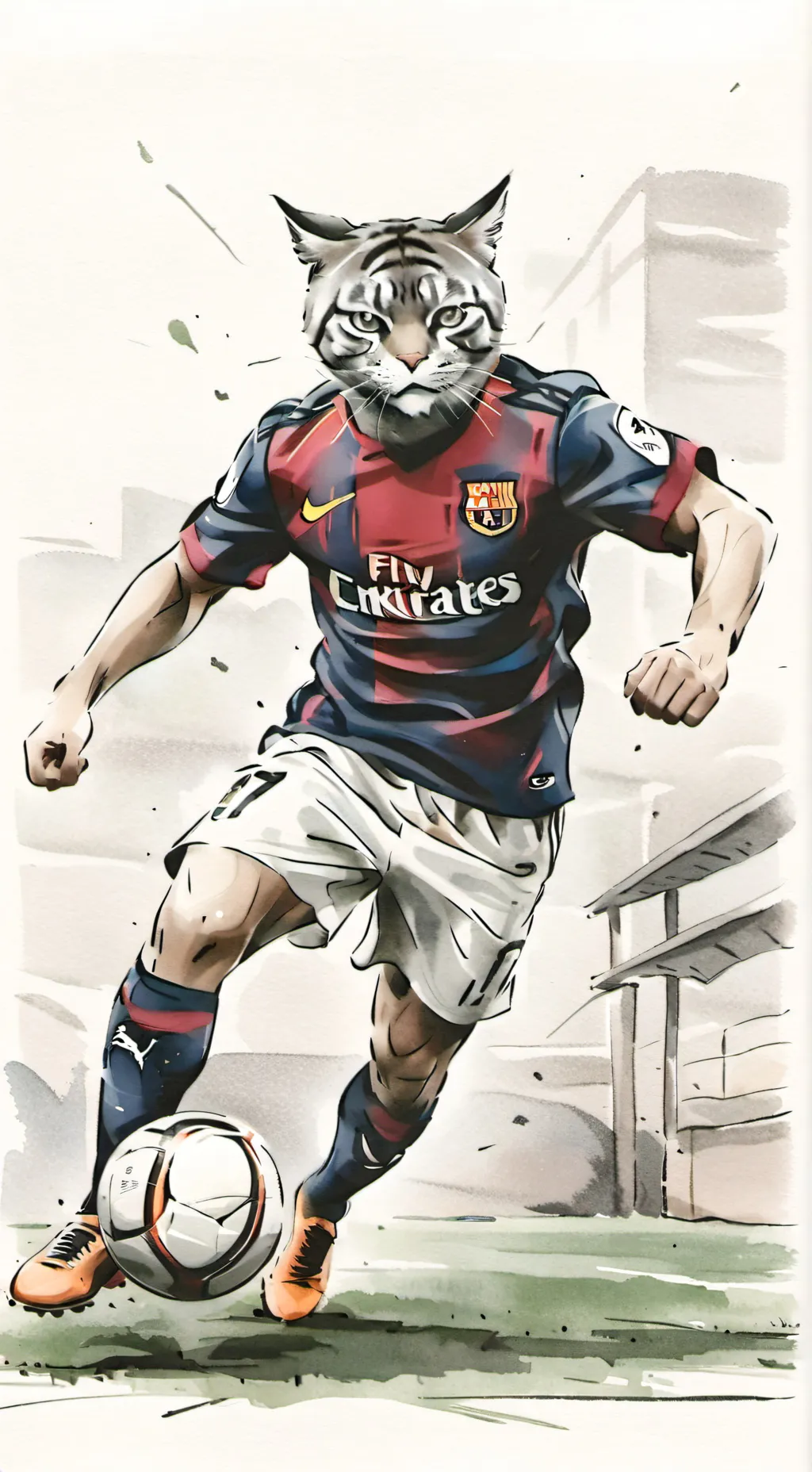 ai character: Football Cat background