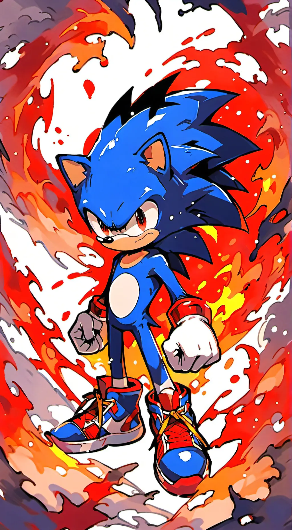 ai character: Sonic fire powers background