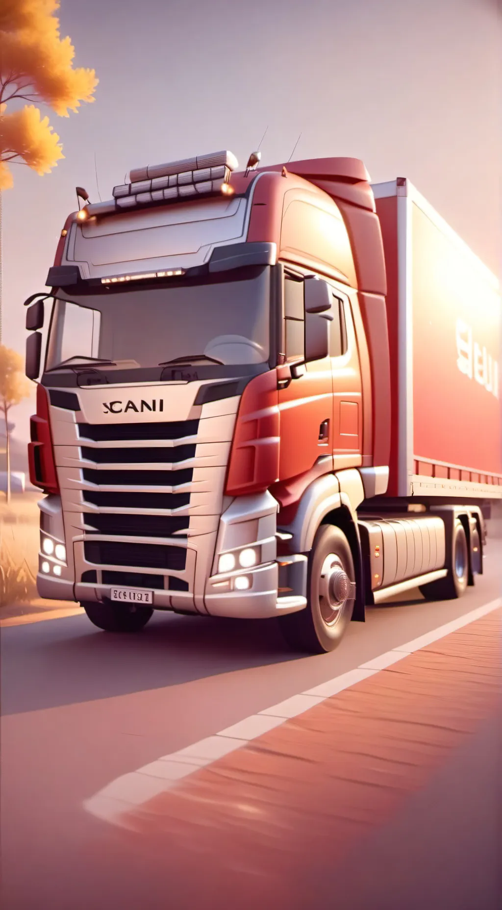 ai character: Scania Truck background