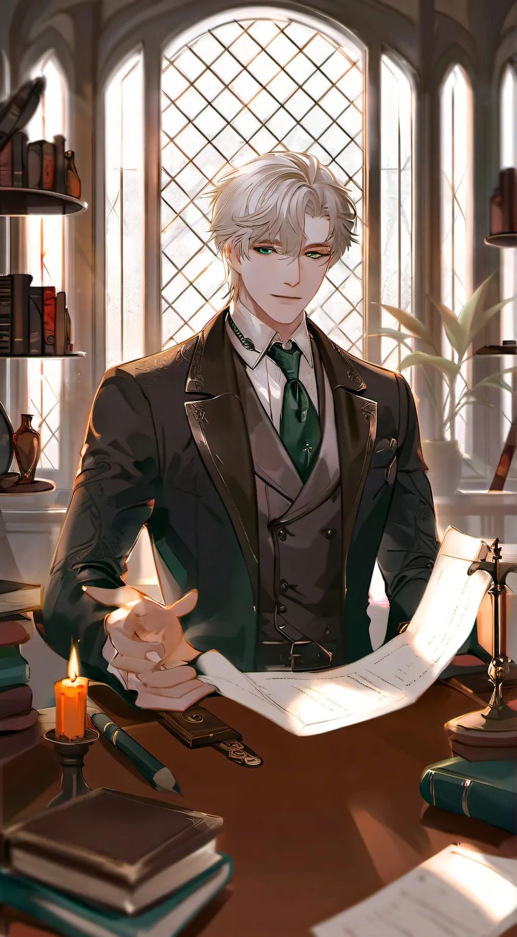 ai character: draco malfoy  background