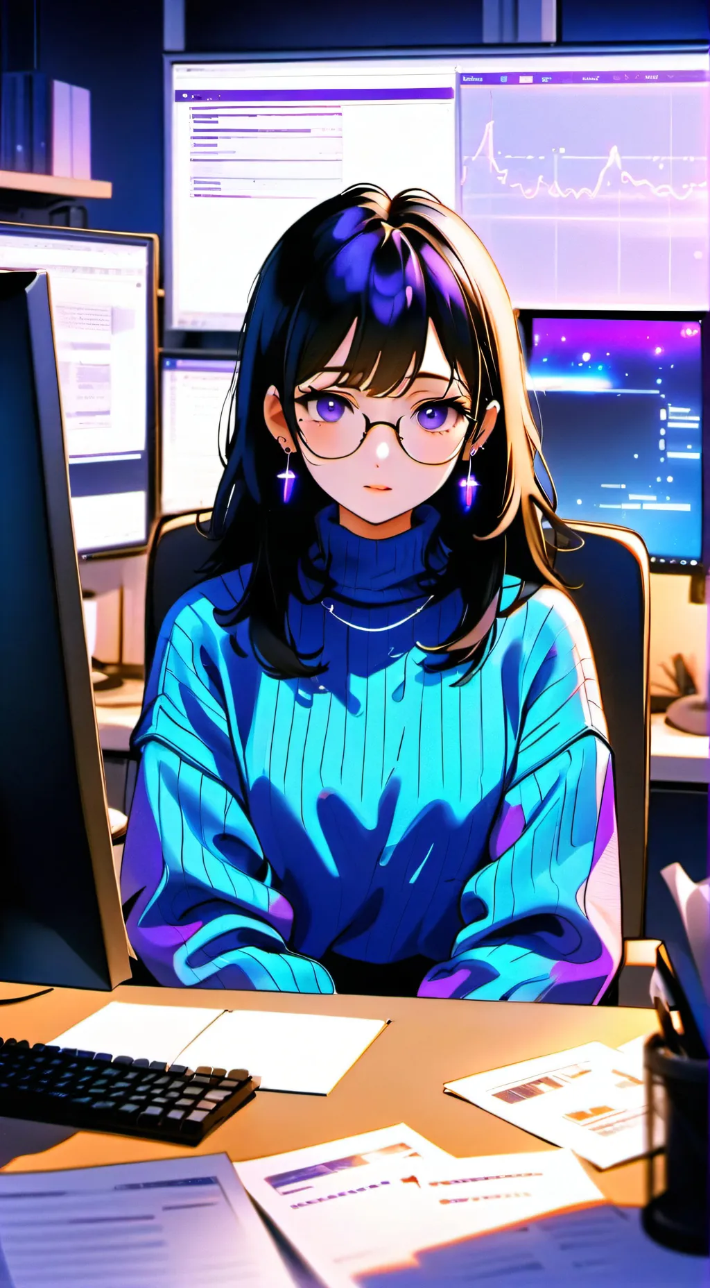 ai character: Luna background