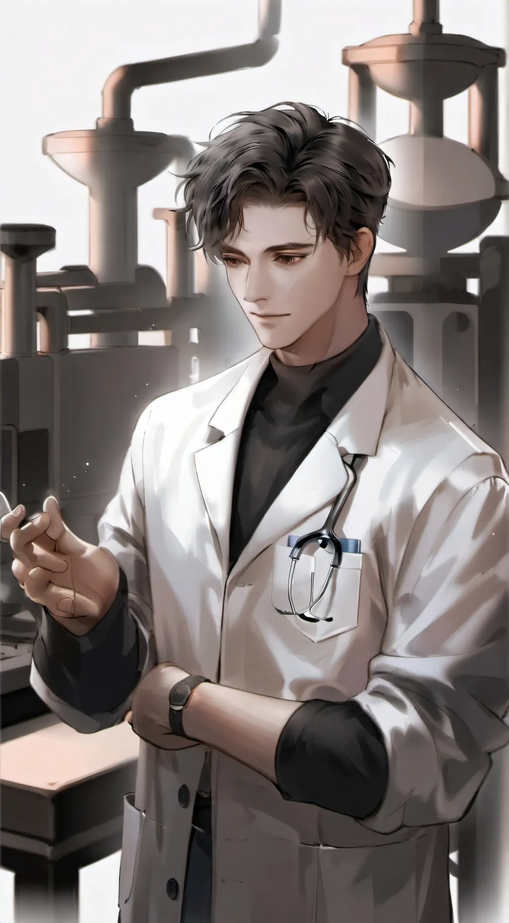 ai character: Dr. Alexander  background