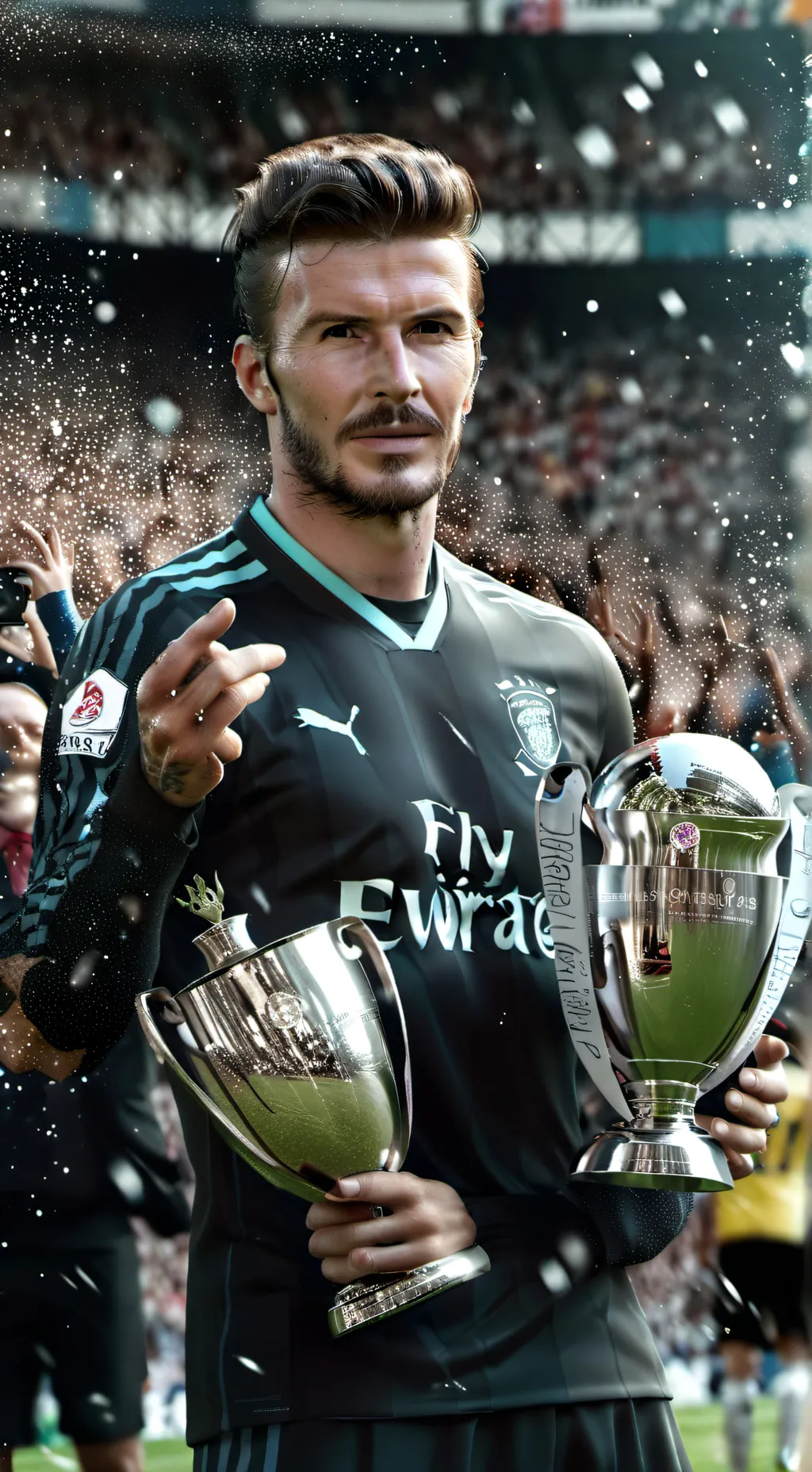 ai character: David Beckham  background