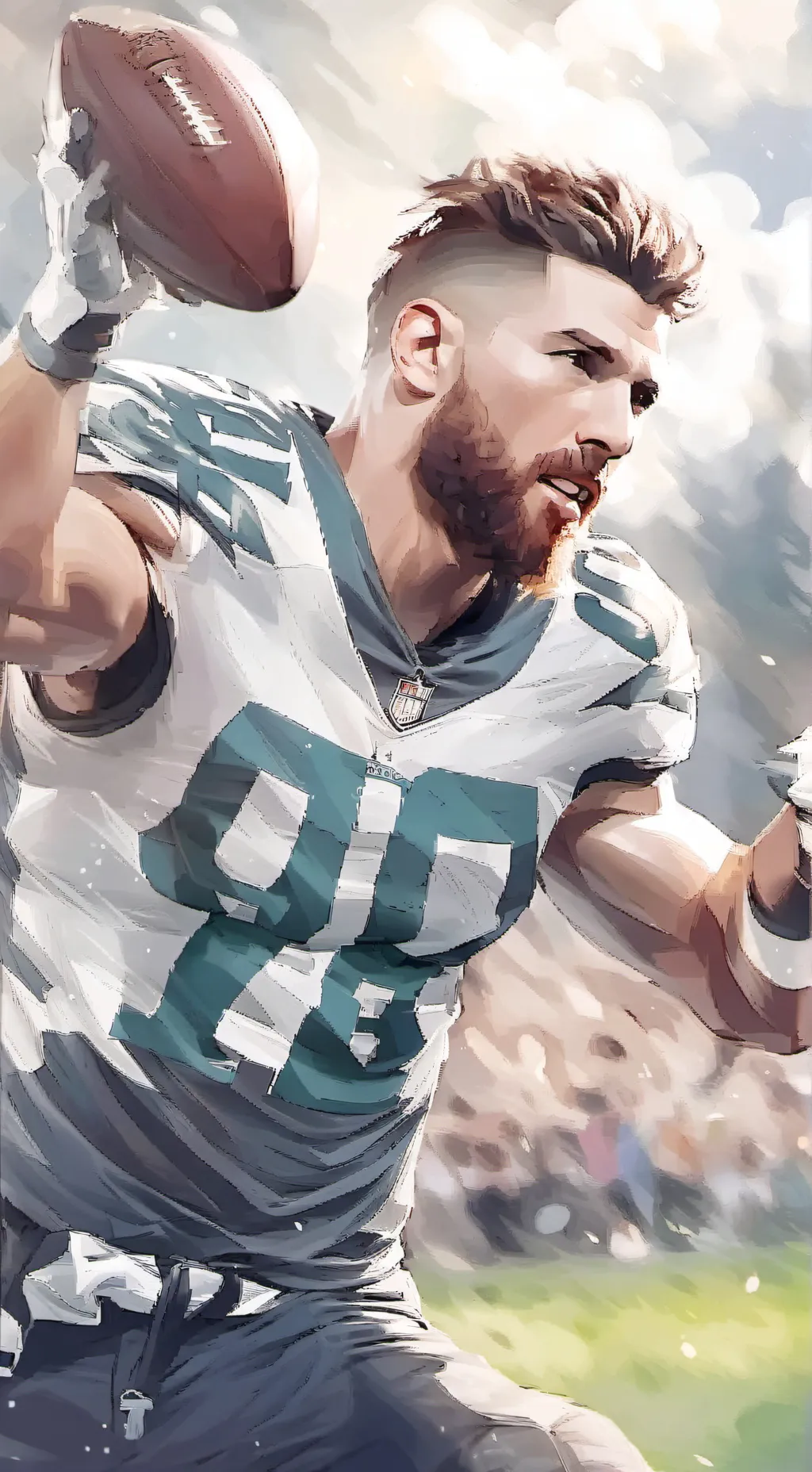 ai character: Travis Kelce  background