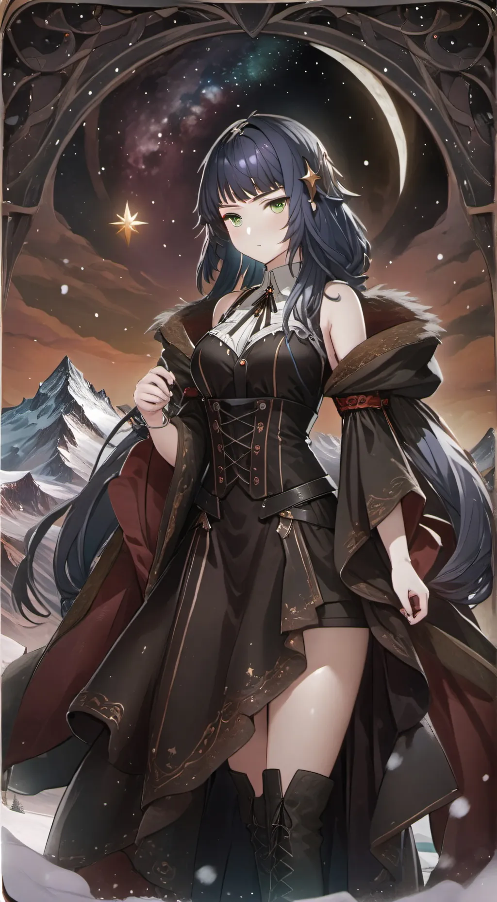 ai character: Snow background