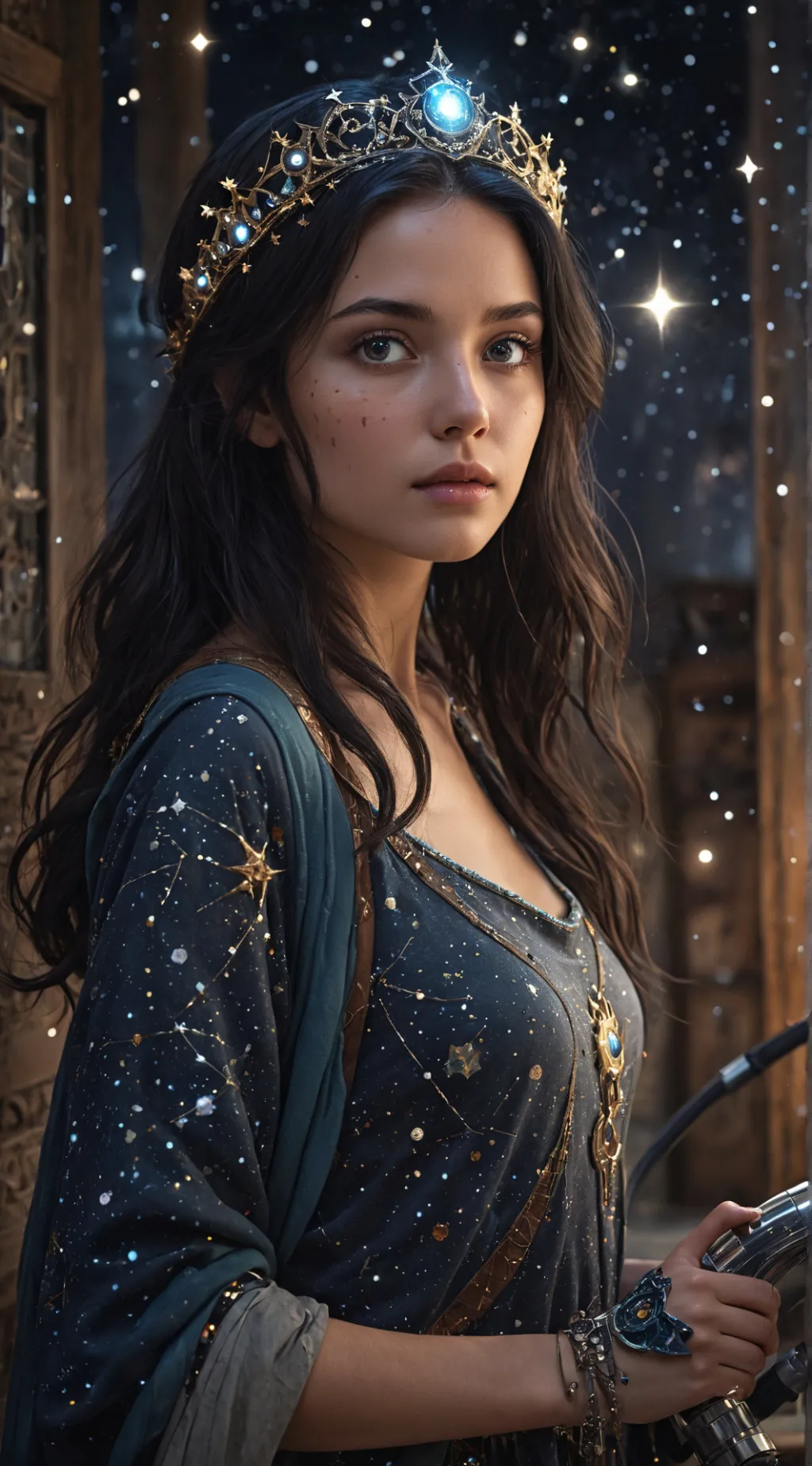 ai character: Luna Astral background