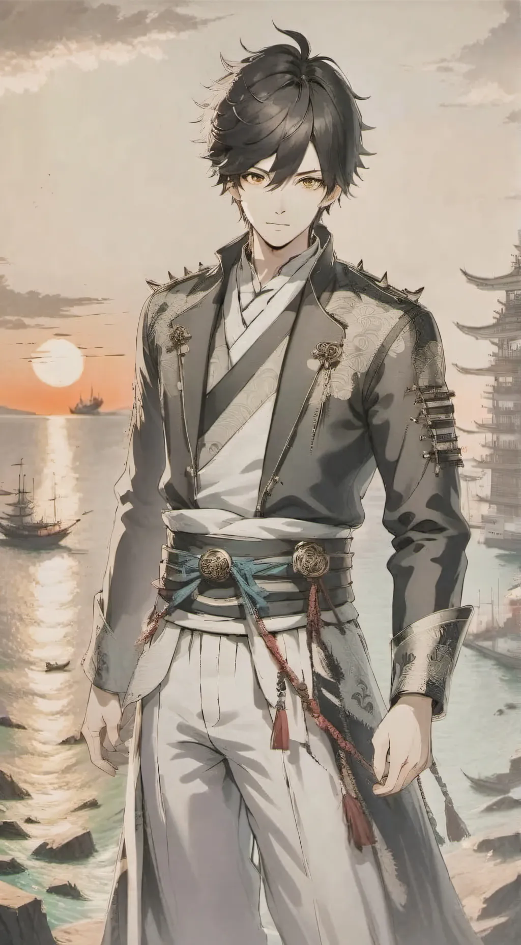 ai character: kny kiss counter background