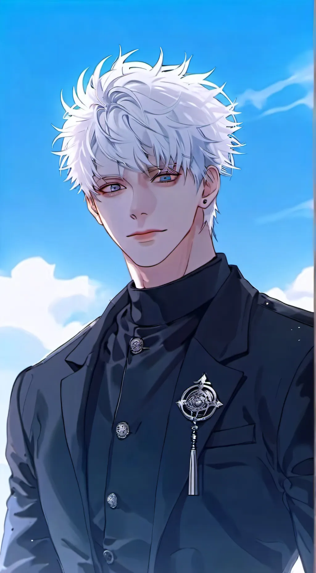 ai character: Super Senior Gojo background