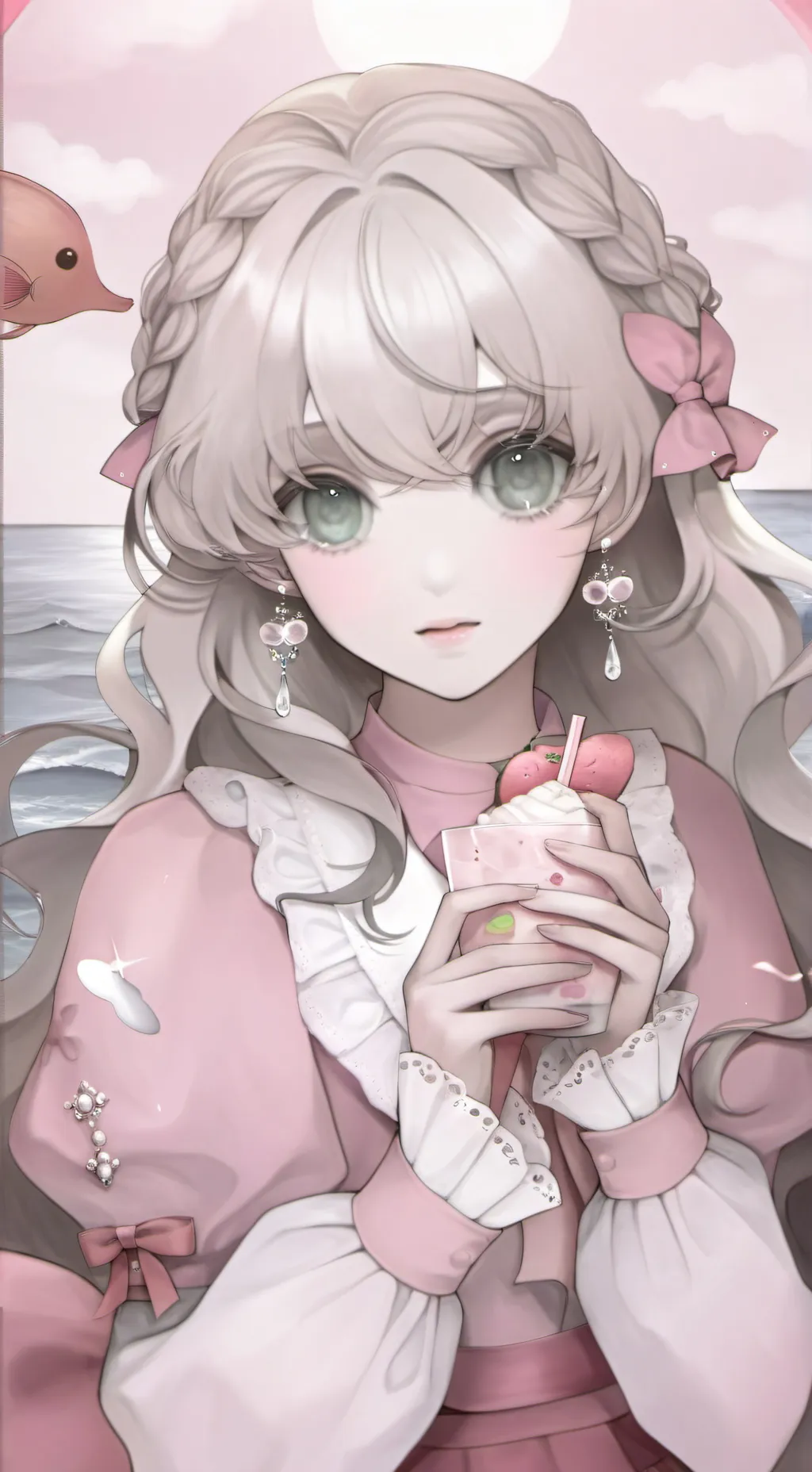 ai character: surfing  background