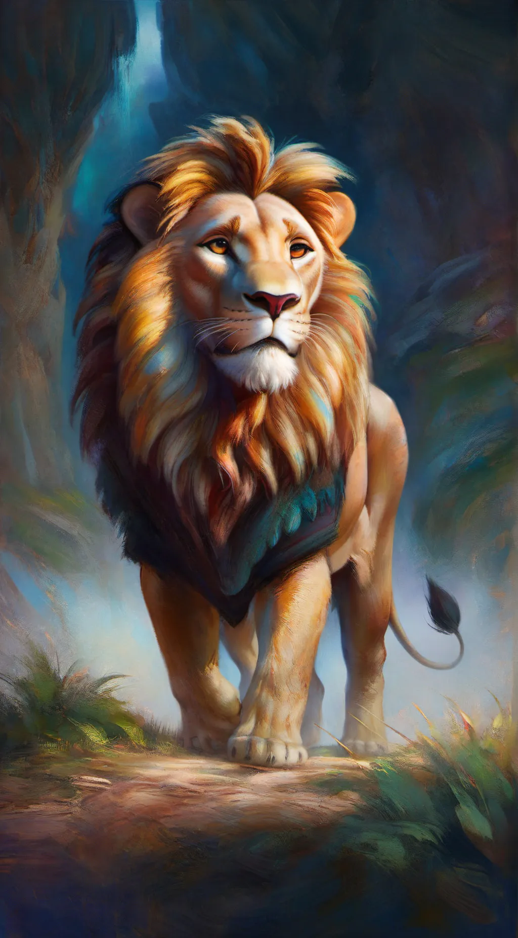 ai character: mufasa & taka  background