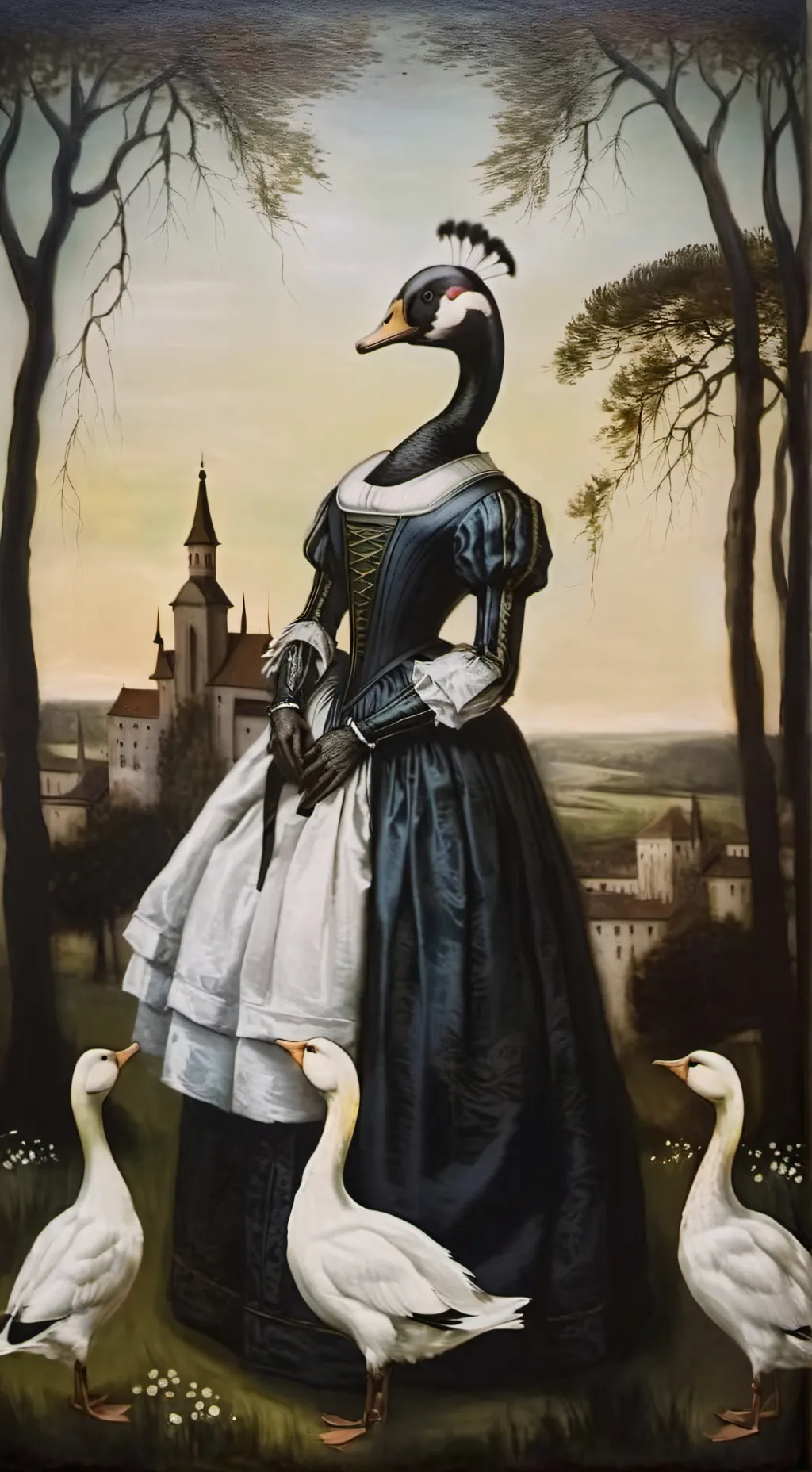 ai character: Mrs. goose♤ background