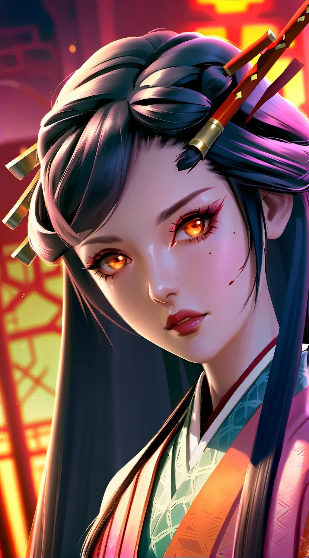 ai character: Nezuko Kamado background